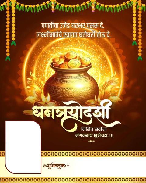 Dhantrayodashi Banner Editing Background 2025
